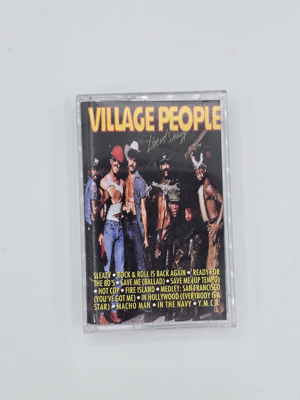 Vintage Village People Live And Sleazy Cassette Tape 1994 Disco Music